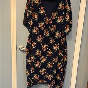 BloomChic Navy Floral High Low Dress